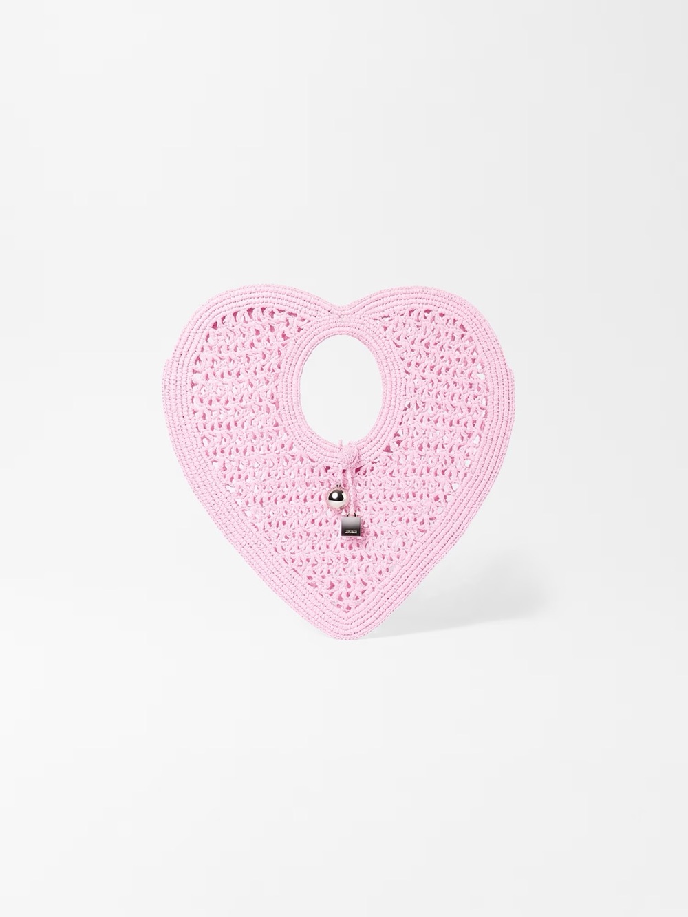 NWT Jacquemus Pink Heart Crochet Shoulder Bag - Picture 3 of 3
